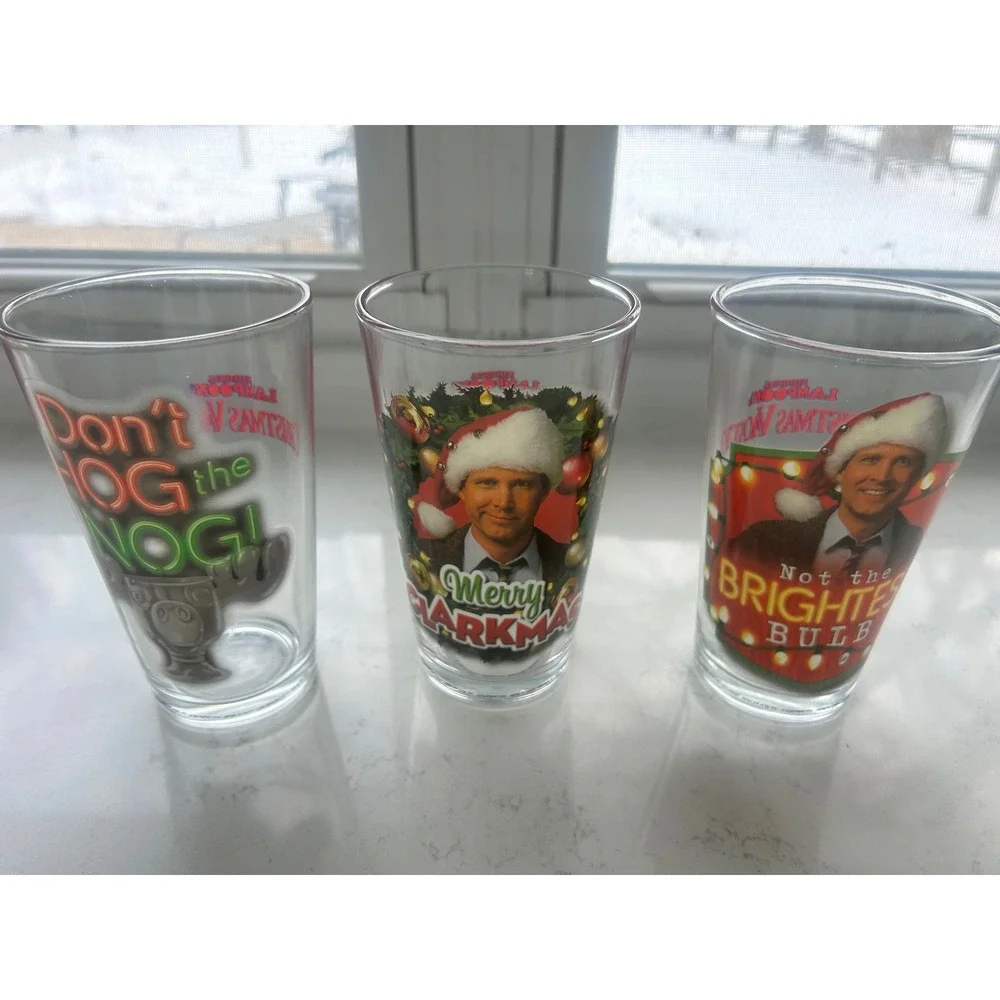 National Lampoon Christmas Vacation‎ Pint Glass Set 3pc Clark Griswold ICUP 16oz
